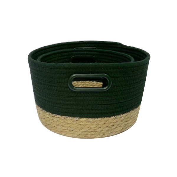 Cotton rope storage basket 032074