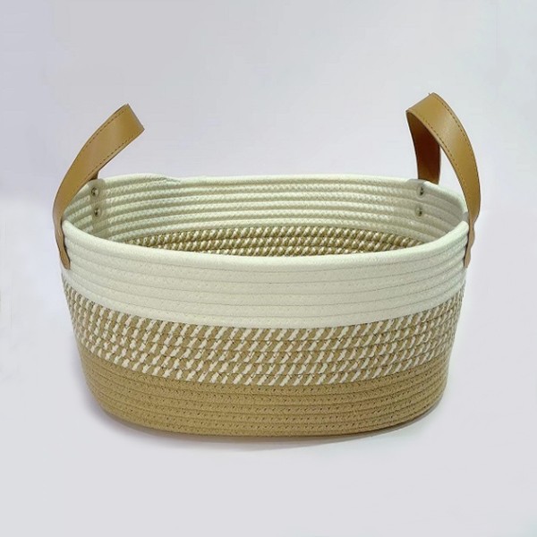 Cotton rope storage basket 032073