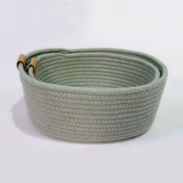 Cotton rope storage basket 032071
