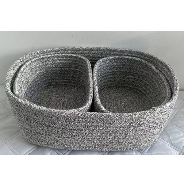 Cotton rope storage basket 032049
