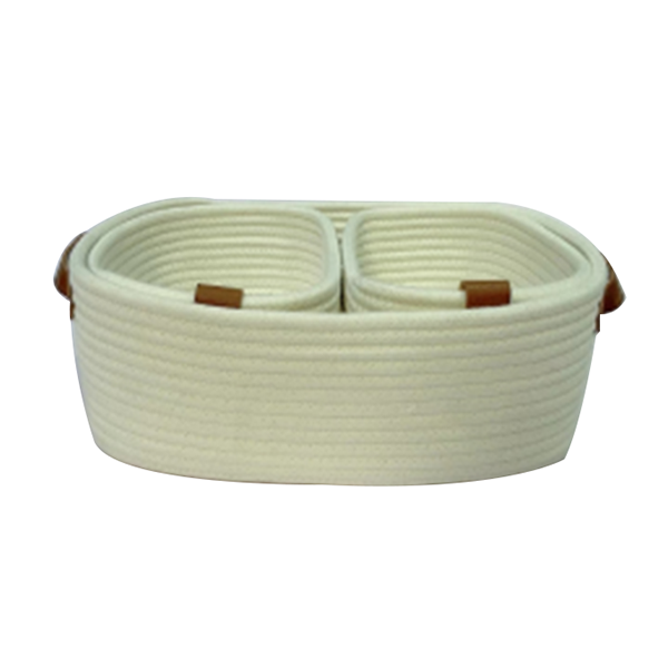Cotton rope storage basket 032067